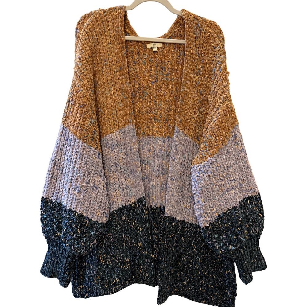 Kori Colorblock Chunky Knit Cardigan